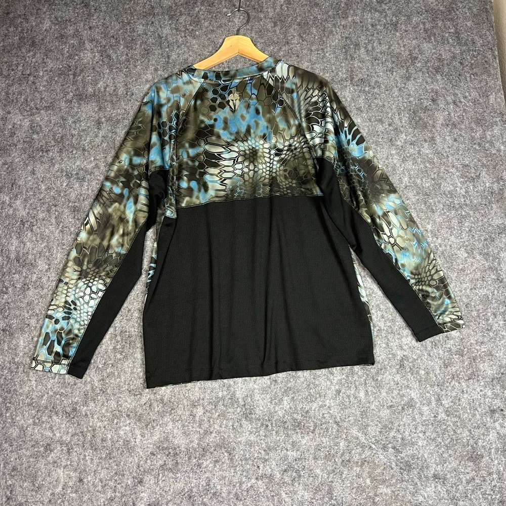 Kryptek Long Sleeve Performance Shirt - Blue/Teal Camo Size Large - Picture 5 of 6